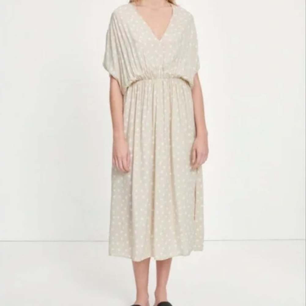 SAMSOE SAMSOE Andina Long Dress in Rice Doodle Dot Size Medium Cottagecore